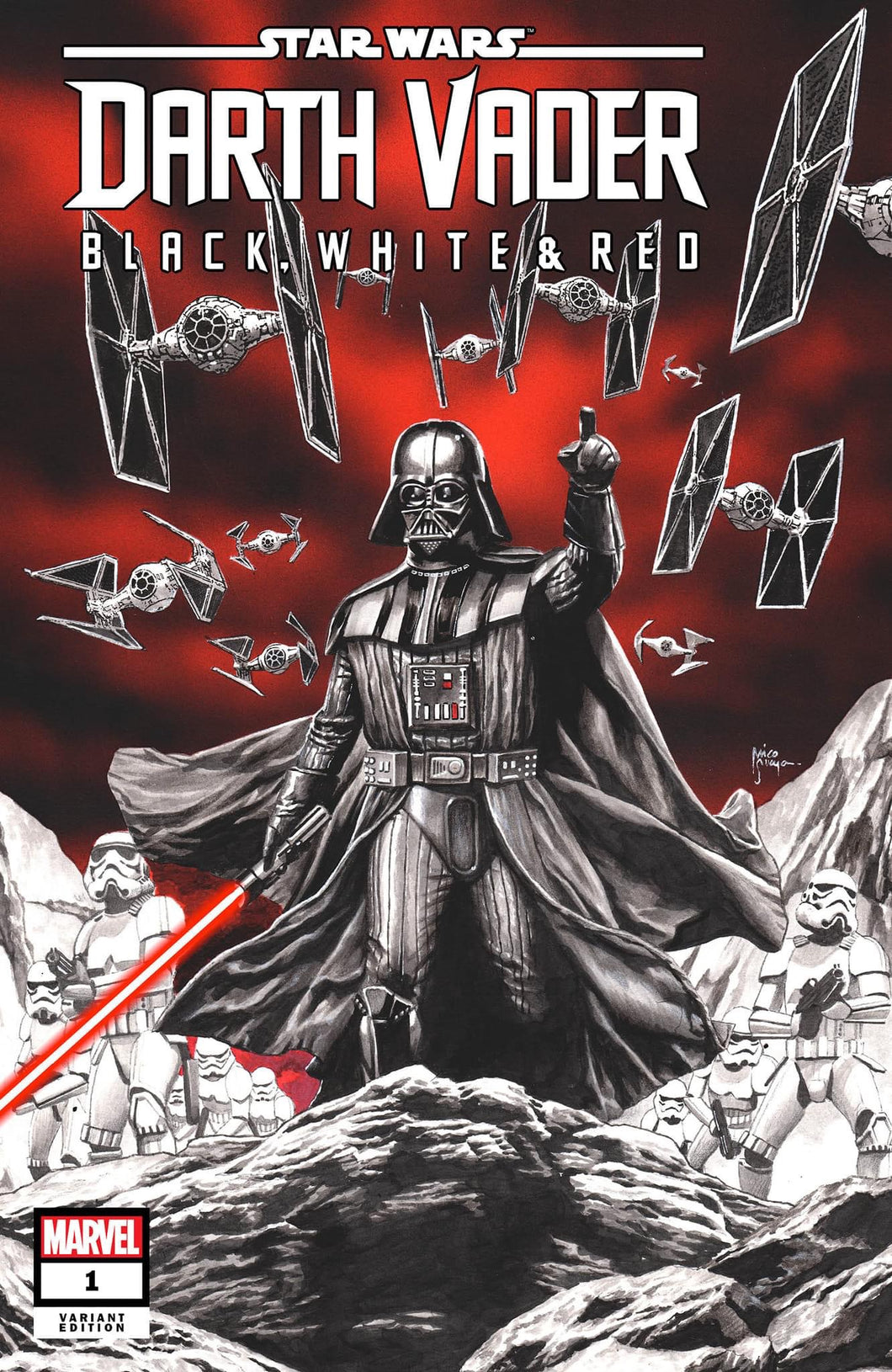 Darth Vader Black White & Red #1
